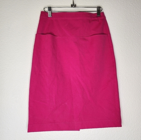 Theory Barbie Pink Front Pocket Pencil Skirt 0 - Picture 2 of 6